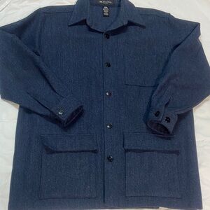 Brandini Men's Blue Shirt Jacket pure Wool LIKE NEW CONDITION!!!